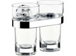 Emco Doppel-Glashalter Polo Nr. 072500100 chrom, Kristallglas klar
