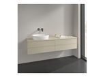 Villeroy und Boch Antao Waschtisch-Unterschrank L26110HJ 160x36x50cm, Waschbeckenplattenfarbe Lack, silk grey matt lacquer, mit Beleuchtung