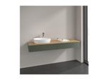 Villeroy und Boch Antao Waschtisch-Unterschrank K15151HL 160x19x50cm, Hahnlochbohrung, Waschbeckenplattenfarbe honey oak, leaf green matt lacquer