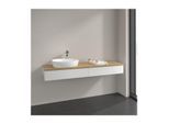 Villeroy und Boch Antao Waschtisch-Unterschrank L15051MT 160x19x50cm, Hahnlochbohrung, Waschbeckenplattenfarbe honey oak, white matt lacquer