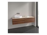 Villeroy und Boch Antao Waschtisch-Unterschrank K26113HM 160x36x50cm, Waschbeckenplattenfarbe botticino, warm walnut