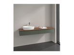 Villeroy und Boch Antao Waschtisch-Unterschrank L15052HL 160x19x50cm, Hahnlochbohrung, Waschbeckenplattenfarbe warm walnut, leaf green matt lacquer