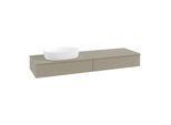 Villeroy & Boch Antao Waschtischunterschrank 1600x190x500mm L15110HK mit Beleuchtung mit Struktur FK/AP: HK/0