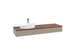 Villeroy & Boch Antao Waschtischunterschrank 1600x190x500mm L15152HK mit Beleuchtung mit Struktur FK/AP: HK/2