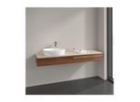 Villeroy und Boch Antao Waschtisch-Unterschrank L15053HM 160x19x50cm, Hahnlochbohrung, Waschbeckenplattenfarbe botticino, warm walnut