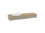 Villeroy & Boch Antao Waschtischunterschrank 1600x190x500mm L15111HK mit Beleuchtung mit Struktur FK/AP: HK/1