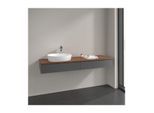Villeroy und Boch Antao Waschtisch-Unterschrank K15152GK 160x19x50cm, Hahnlochbohrung, Waschbeckenplattenfarbe warm walnut, anthracite matt lacquer