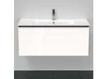Duravit D-Neo Waschtisch-Unterschrank DE426302222 101 x 46,2 cm, Weiß Hochglanz, wandhängend, 1 Auszug