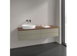 Villeroy und Boch Antao Waschtisch-Unterschrank L26012HK 160x36x50cm, Waschbeckenplattenfarbe warm walnut, stone grey matt lacquer