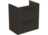 Ideal Standard i.life S Möbel-Waschtischunterschrank T5293NV 2 Auszüge, 60 x 37,5 x 63 cm, quarzgrau matt