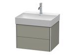 Duravit XSquare Waschtisch-Unterschrank XS416109292 58,4x39,7x46cm, 2 Schubkästen, Steingrau seidenmatt