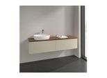 Villeroy und Boch Antao Waschtisch-Unterschrank K37012HJ 160x36x50cm, Waschbeckenplattenfarbe warm walnut, silk grey matt lacquer