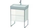Duravit XSquare Waschtisch-Unterschrank XS444208585 58,4x49,1x46cm, 2 Auszüge, weiß hochglanz