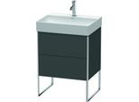 Duravit XSquare Waschtisch-Unterschrank XS444204949 58,4x49,1x46cm, 2 Auszüge, Graphit matt