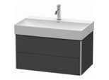Duravit XSquare Waschtisch-Unterschrank XS416204949 78,4x39,7x46cm, 2 Schubkästen, Graphit matt