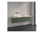 Villeroy und Boch Antao Waschtisch-Unterschrank L26013HL 160x36x50cm, Waschbeckenplattenfarbe botticino, leaf green matt lacquer, mit Beleuchtung