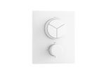 Herzbach Deep White Fertigmontageset 23.803055.2.07 Unterputz-Thermostat, 3 Verbraucher, weiß matt