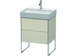 Duravit XSquare Waschtisch-Unterschrank XS444209191 58,4x49,1x46cm, 2 Auszüge, Taupe