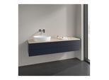 Villeroy und Boch Antao Waschtisch-Unterschrank L26013HG 160x36x50cm, Waschbeckenplattenfarbe botticino, midnight blue matt lacquer, mit Beleuchtung