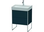 Duravit XSquare Waschtisch-Unterschrank XS444209898 58,4x49,1x46cm, 2 Auszüge, Nachtblau seidenmatt