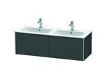 Duravit XSquare Waschtisch-Unterschrank XS407504949 128x40x47,8cm, 2 Auszüge, Graphit matt
