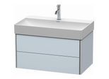 Duravit XSquare Waschtisch-Unterschrank XS416209797 78,4x39,7x46cm, 2 Schubkästen, Lichtblau seidenmatt