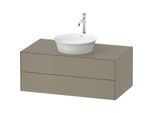 Duravit White Tulip Waschtisch-Unterschrank WT49860H2H2 100 x 55 cm, Steingrau Hochglanz, wandhängend, 2 Schubkästen, 1 Konsolenplatte