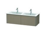 Duravit XSquare Waschtisch-Unterschrank XS407507575 128x40x47,8cm, 2 Auszüge, Leinen