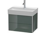 Duravit XSquare Waschtisch-Unterschrank XS416703838 58,4x39,7x39cm, 2 Schubkästen, Dolomiti Grey hochglanz