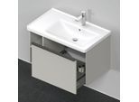 Duravit D-Neo Waschtisch-Unterschrank DE425700707 78,4 x 45,2 cm, Betongrau Matt, wandhängend, 1 Auszug, Regalelement seitlich