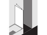 Kermi Mena Seitenwand verkürzt mit Wandprofil METVP08017VAK 80 x 179 cm, silber hochglanz, ESG klar, neben Badewanne