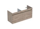 Geberit Renova Plan Doppel-Waschtischunterschrank 501912JR1 122,6x60,6x44, 6cm, 2 Schubladen, nussbaum, Folie strukturiert
