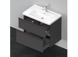 Duravit D-Neo Waschtisch-Unterschrank DE435504949 78,4 x 45,2 cm, Graphit Matt, wandhängend, 1 Schubkasten, 1 Auszug