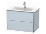 Duravit XSquare Waschtisch-Unterschrank XS417209797 81x56x47,8cm, 2 Schubkästen, Lichtblau seidenmatt