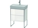 Duravit XSquare Waschtisch-Unterschrank XS445308585 58,4x49,1x39cm, 2 Auszüge, weiß hochglanz