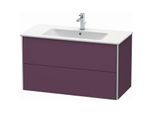 Duravit XSquare Waschtisch-Unterschrank XS417309494 101x56x47,8cm, 2 Schubkästen, Aubergine seidenmatt