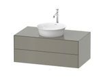 Duravit White Tulip Waschtisch-Unterschrank WT498609292 100 x 55 cm, Steingrau Seidenmatt, wandhängend, 2 Schubkästen, 1 Konsolenplatte
