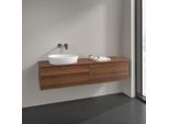 Villeroy und Boch Antao Waschtisch-Unterschrank K26112HM 160x36x50cm, Waschbeckenplattenfarbe warm walnut, warm walnut