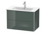 Duravit XSquare Waschtisch-Unterschrank XS417203838 81x56x47,8cm, 2 Schubkästen, Dolomiti Grey hochglanz