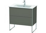 Duravit XSquare Waschtisch-Unterschrank XS444609090 81x59,2x47,8cm, 2 Auszüge, Flannel Grey seidenmatt