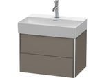 Duravit XSquare Waschtisch-Unterschrank XS416709090 58,4x39,7x39cm, 2 Schubkästen, Flannel Grey seidenmatt