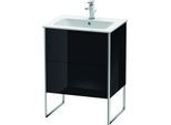 Duravit XSquare Waschtisch-Unterschrank XS444504040 61x59,2x47,8cm, 2 Auszüge, schwarz hochglanz