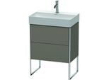 Duravit XSquare Waschtisch-Unterschrank XS445309090 58,4x49,1x39cm, 2 Auszüge, Flannel Grey seidenmatt