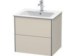 Duravit XSquare Waschtisch-Unterschrank XS417109191 61x56x47,8cm, 2 Schubkästen, Taupe
