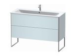 Duravit XSquare Waschtisch-Unterschrank XS444809797 121x59,2x47,8cm, 2 Auszüge, Lichtblau seidenmatt
