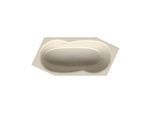Bette BetteMetric 6-Eck-Badewanne 6841-001 pergamon, 206x90x45cm, Fußende links, Überlauf vorne