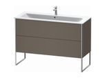 Duravit XSquare Waschtisch-Unterschrank XS444809090 121x59,2x47,8cm, 2 Auszüge, Flannel Grey seidenmatt