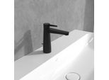 Villeroy und Boch Conum Einhebel-Waschtischarmatur TVW127003000K5 mit Zugstangen-Ablaufgarnitur, matt black