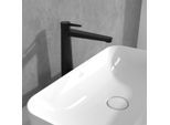 Villeroy und Boch Conum Einhebel-Waschtischarmatur TVW127005000K5 erhöht, mit Push-Open-Ablaufgarnitur, matt black