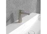 Villeroy und Boch Conum Einhebel-Waschtischarmatur TVW12700300064 mit Zugstangen-Ablaufgarnitur, brushed nickel black
